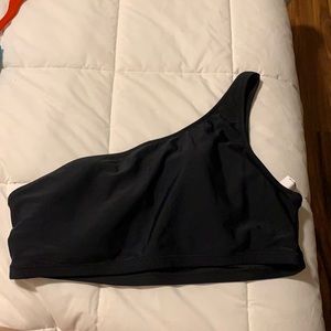 Old Navy black one-shoulder swim top for women xl